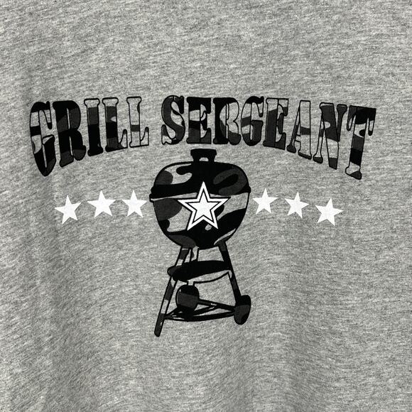 Statements Sleepwear Grill Sergeant Long Sleeve T Shirt Gray 100% Cotton Size XL - Picture 2 of 9